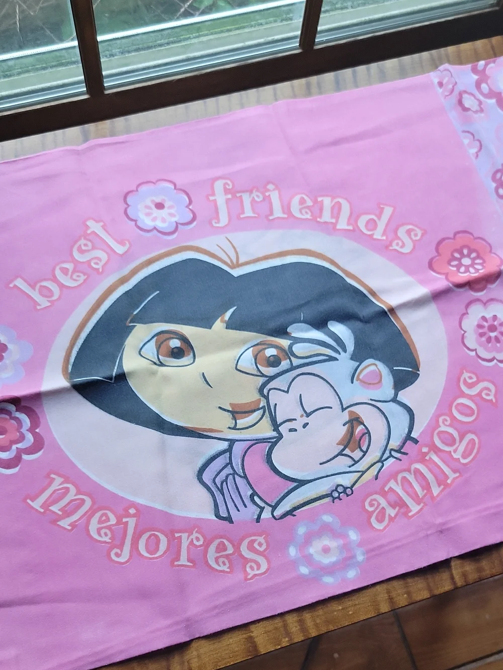 Vintage Dora The Explorer Pillowcase Pink Best Friends Mejores Amigos Kids